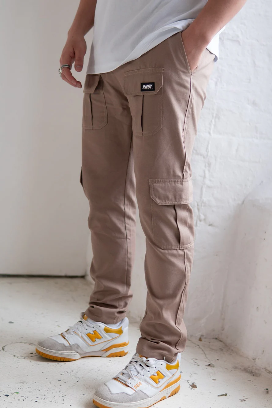 Straight Leg Tan RMDY. Cargo Bottoms